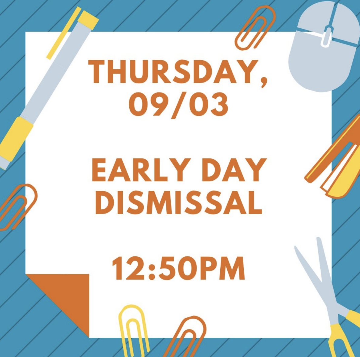 GG Early Dismissal Day 9/3